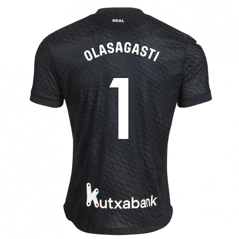Danxen Criança Camisola Lander Olasagasti #1 Preto Branco Alternativa 2026/27 Camisa