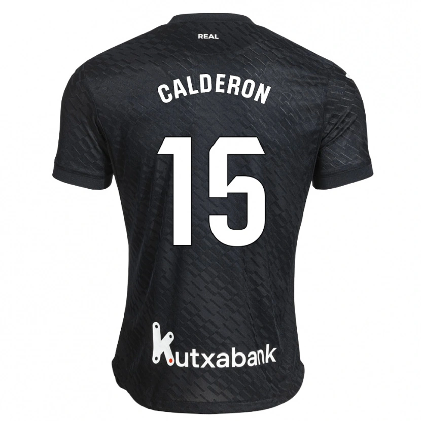 Danxen Criança Camisola Iker Calderon #15 Preto Branco Alternativa 2026/27 Camisa