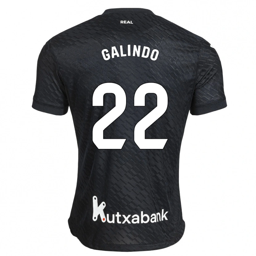 Danxen Criança Camisola Iker Galindo #22 Preto Branco Alternativa 2026/27 Camisa