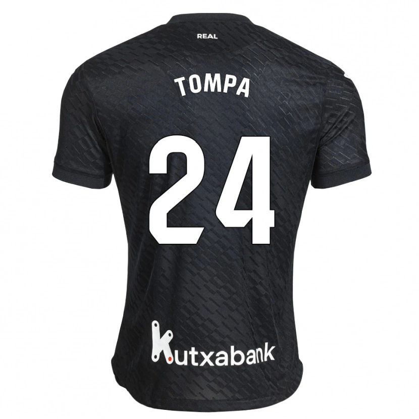 Danxen Criança Camisola Ákos Tompa #24 Preto Branco Alternativa 2026/27 Camisa