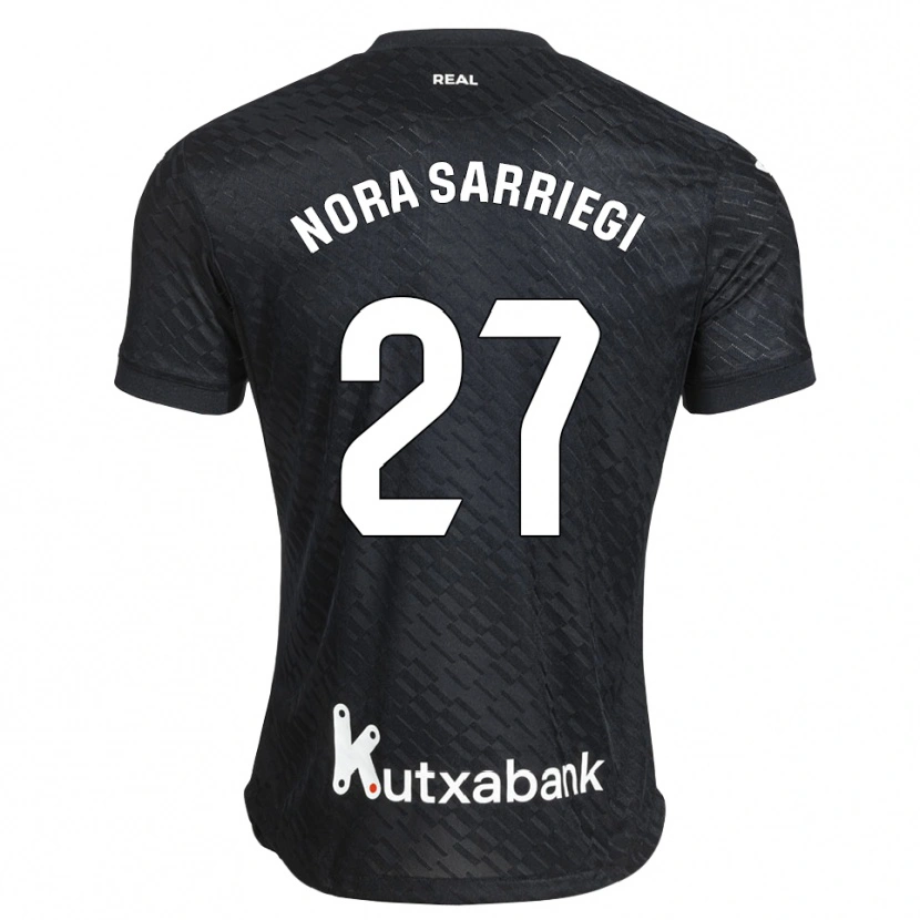 Danxen Criança Camisola Nora Sarriegi Galdos #27 Preto Branco Alternativa 2026/27 Camisa