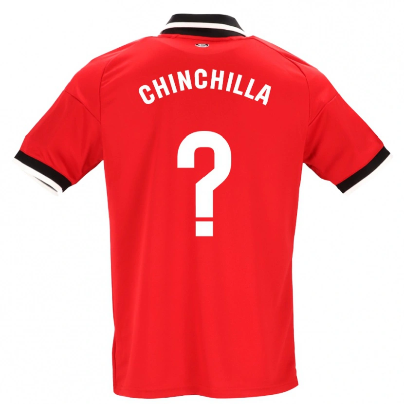 Danxen Criança Camisola Gustavo Chinchilla #0 Preto Branco Vermelho Alternativa 2026/27 Camisa
