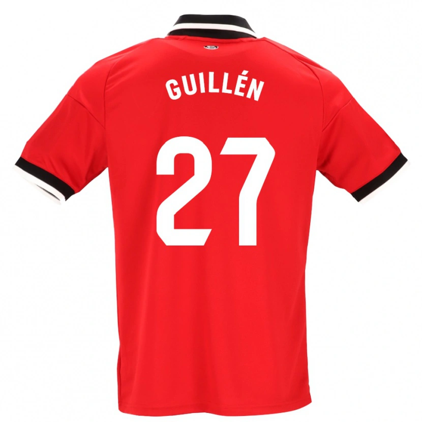 Danxen Criança Camisola Nico Guillén #27 Preto Branco Vermelho Alternativa 2026/27 Camisa