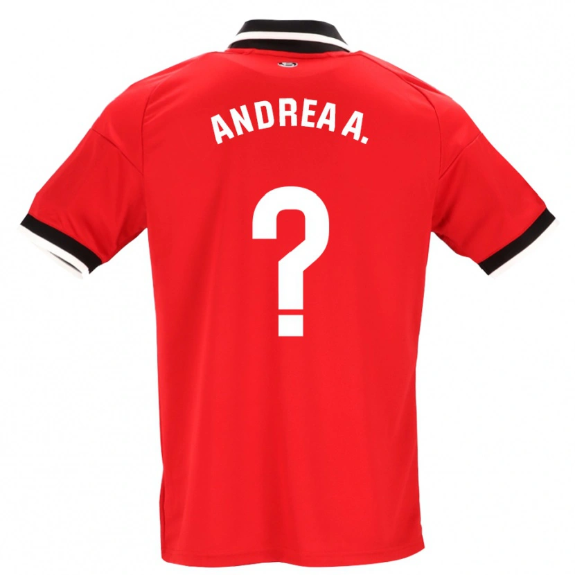 Danxen Criança Camisola Andrea Abigail Álvarez Donis #0 Preto Branco Vermelho Alternativa 2026/27 Camisa