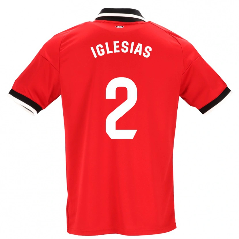 Danxen Criança Camisola Juan Iglesias #2 Preto Branco Vermelho Alternativa 2026/27 Camisa