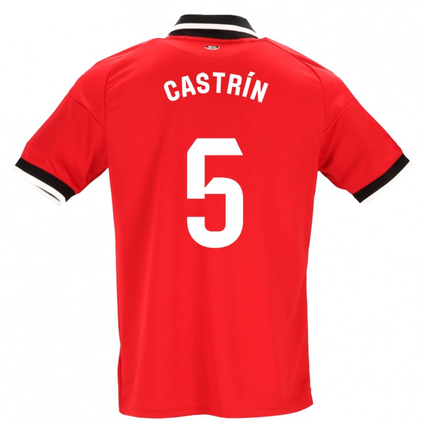 Danxen Criança Camisola Andrés Castrín #5 Preto Branco Vermelho Alternativa 2026/27 Camisa