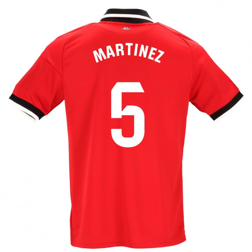 Danxen Criança Camisola Sergio Martínez #5 Preto Branco Vermelho Alternativa 2026/27 Camisa