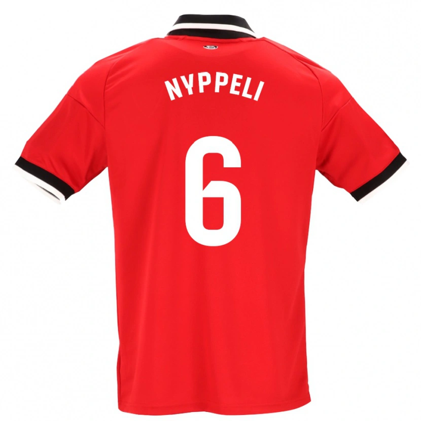 Danxen Criança Camisola Ramón Nyppeli #6 Preto Branco Vermelho Alternativa 2026/27 Camisa