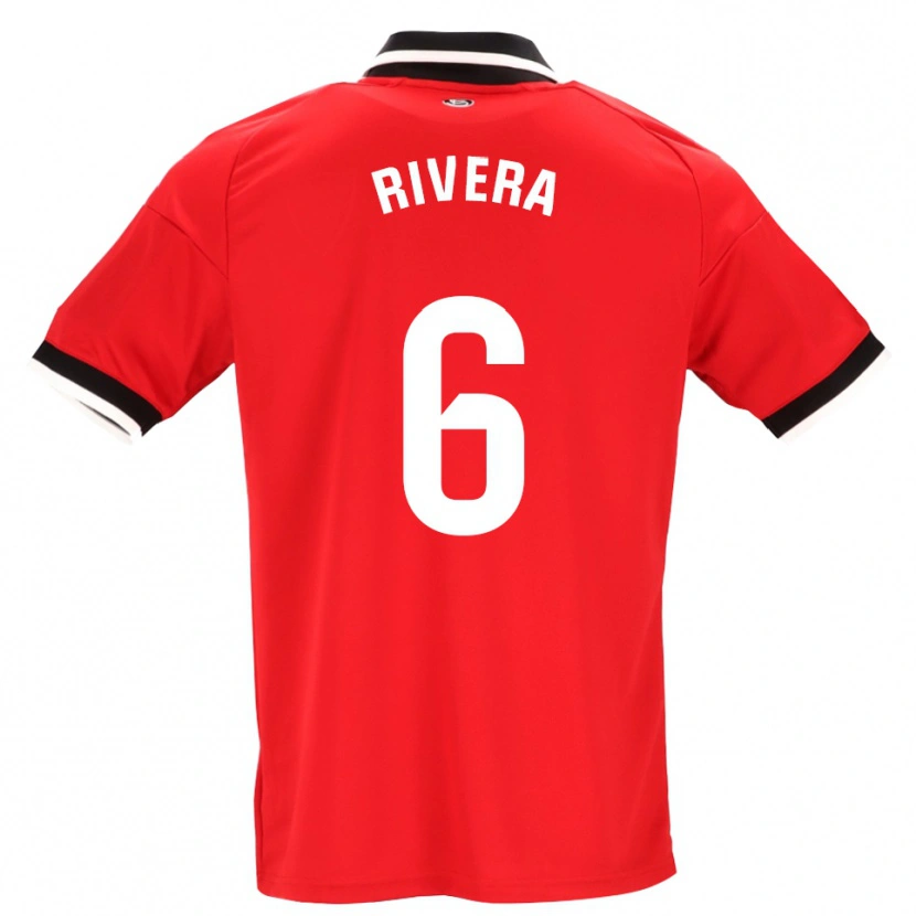 Danxen Criança Camisola Pablo Rivera #6 Preto Branco Vermelho Alternativa 2026/27 Camisa