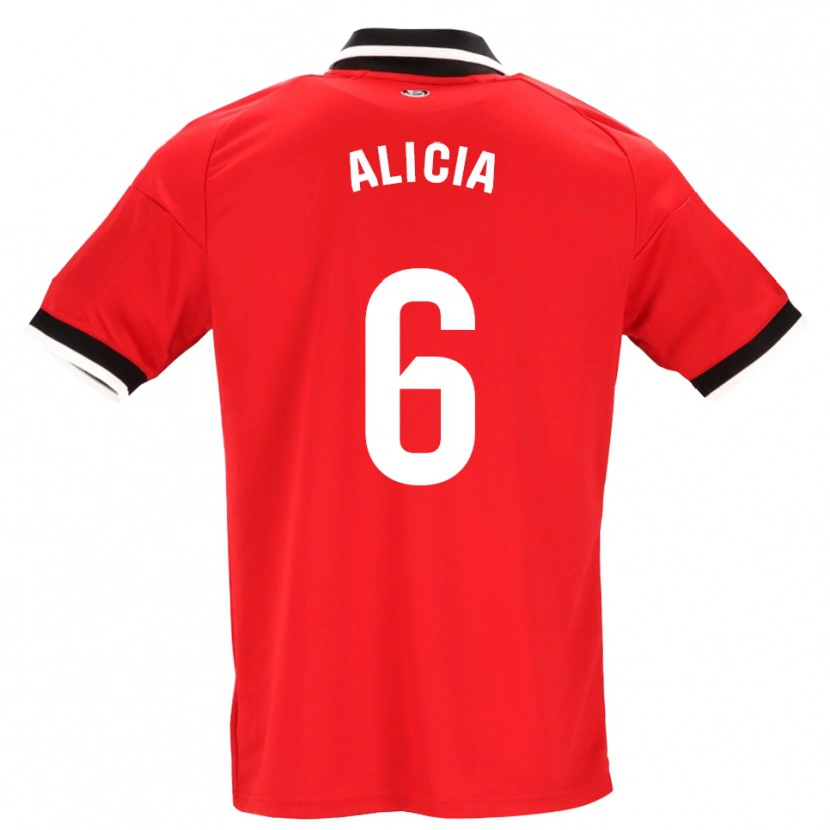 Danxen Criança Camisola Alicia Redondo #6 Preto Branco Vermelho Alternativa 2026/27 Camisa