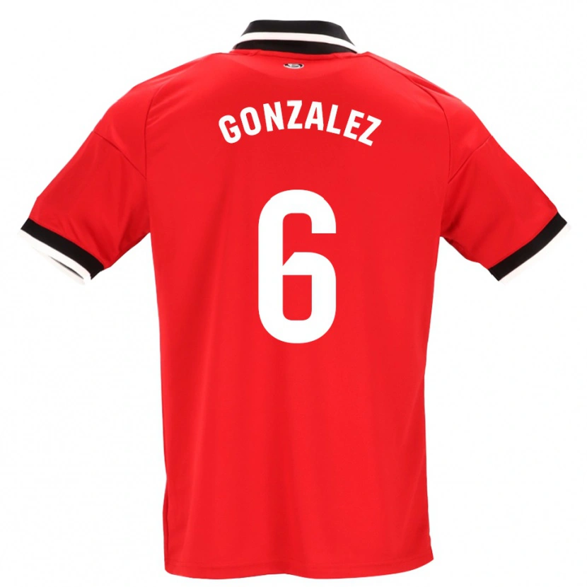Danxen Criança Camisola Pamela González #6 Preto Branco Vermelho Alternativa 2026/27 Camisa