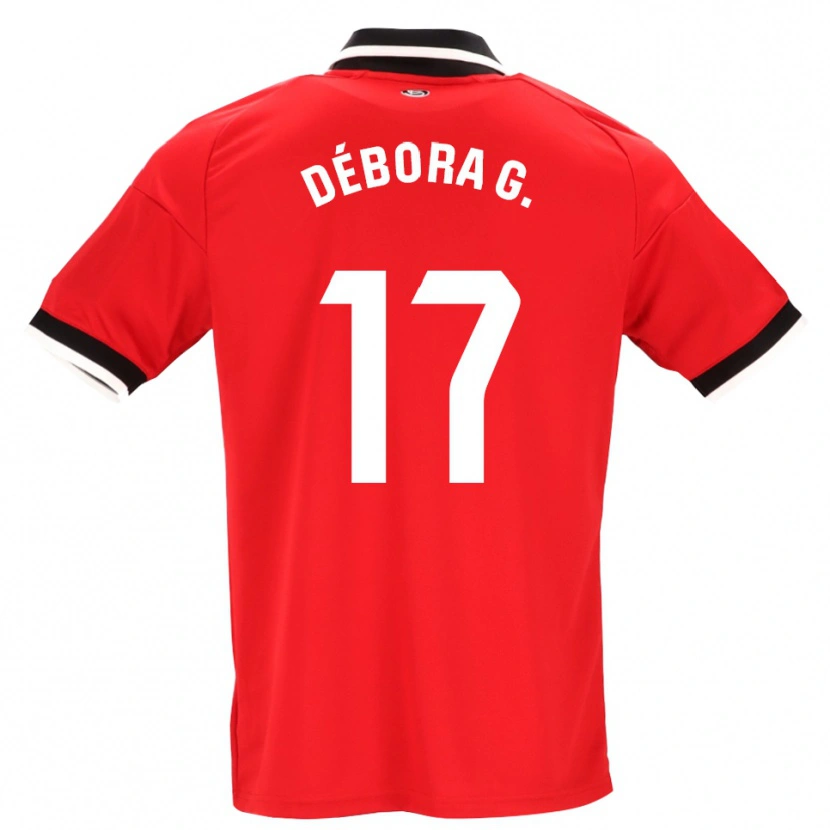 Danxen Criança Camisola Débora García Mateo #17 Preto Branco Vermelho Alternativa 2026/27 Camisa