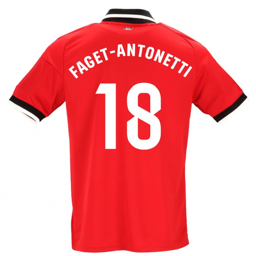 Danxen Criança Camisola Roméo Faget-Antonetti #18 Preto Branco Vermelho Alternativa 2026/27 Camisa