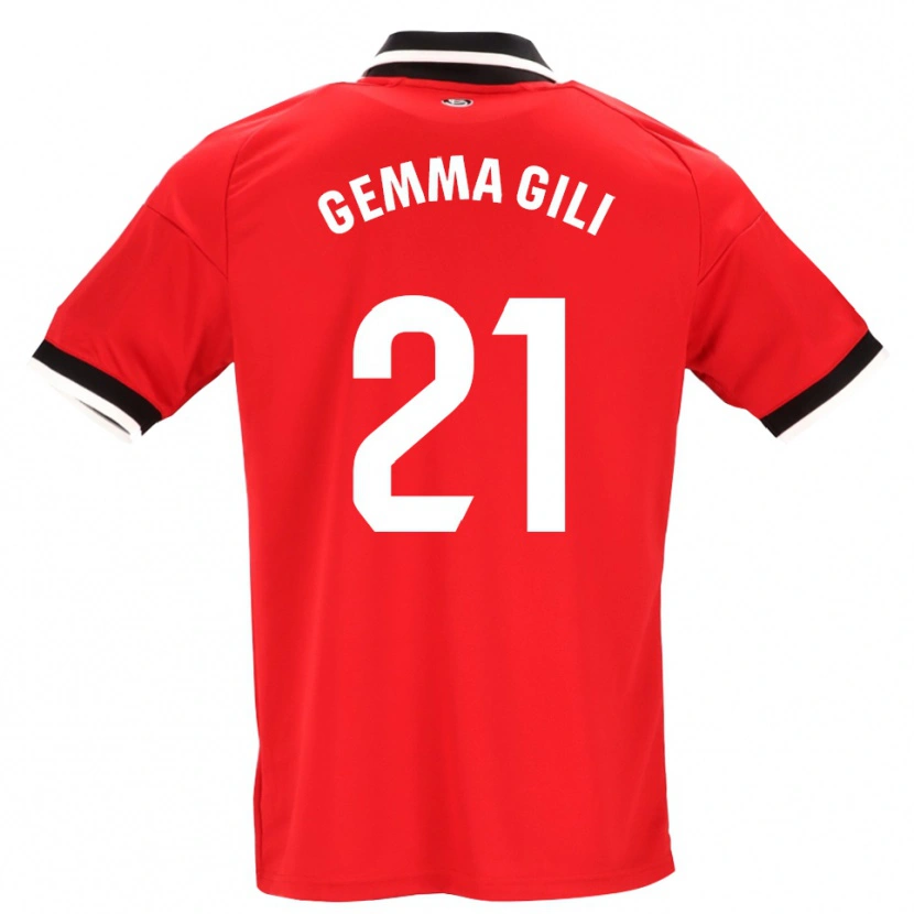 Danxen Criança Camisola Gemma Gili Giner #21 Preto Branco Vermelho Alternativa 2026/27 Camisa