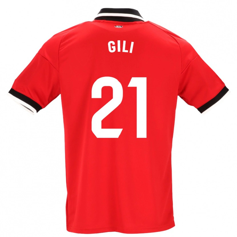 Danxen Criança Camisola Gemma Gili #21 Preto Branco Vermelho Alternativa 2026/27 Camisa