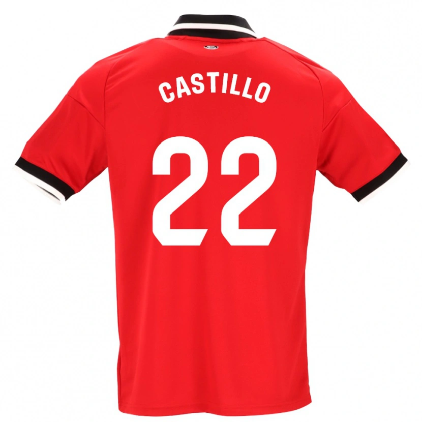Danxen Criança Camisola José Castillo #22 Preto Branco Vermelho Alternativa 2026/27 Camisa