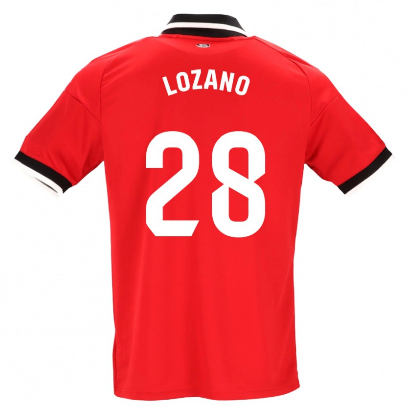Danxen Criança Camisola Elena Lozano #28 Preto Branco Vermelho Alternativa 2026/27 Camisa