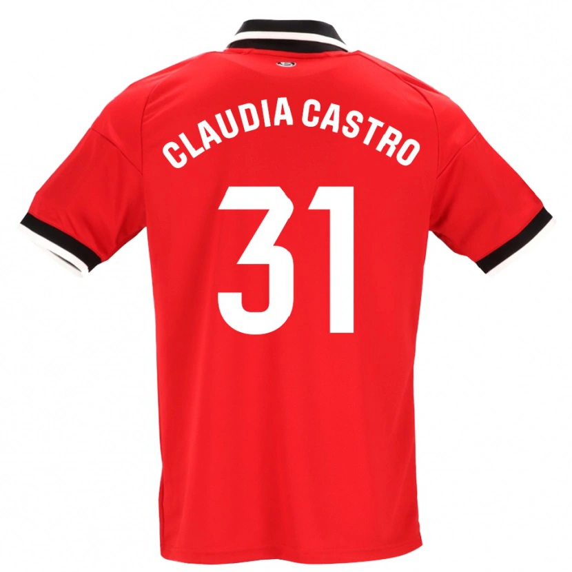 Danxen Criança Camisola Claudia Castro Romero #31 Preto Branco Vermelho Alternativa 2026/27 Camisa