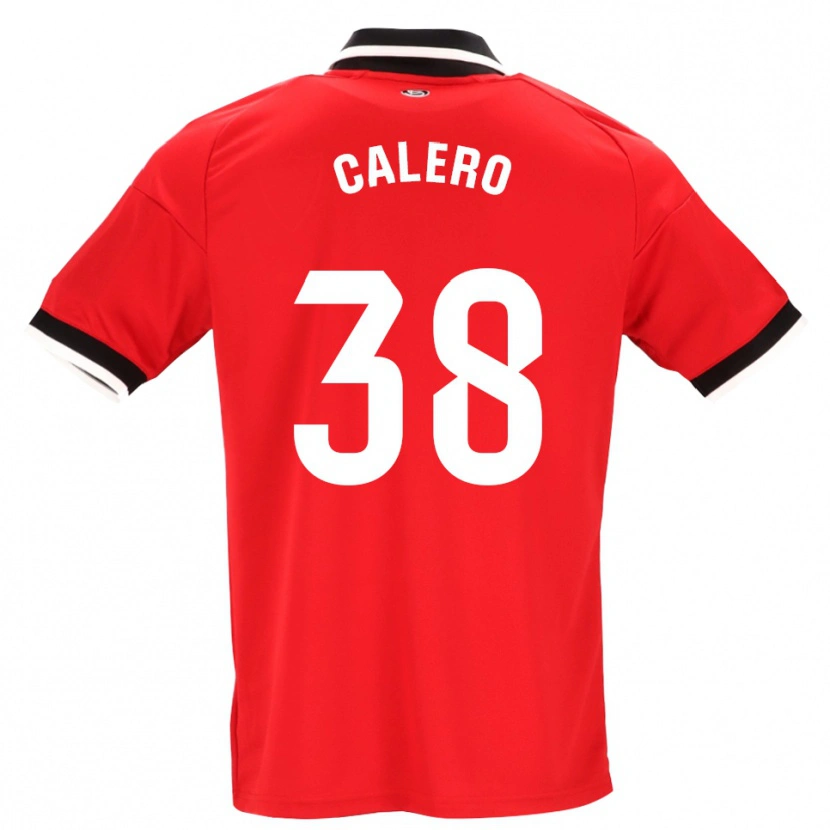 Danxen Criança Camisola Josema Calero #38 Preto Branco Vermelho Alternativa 2026/27 Camisa