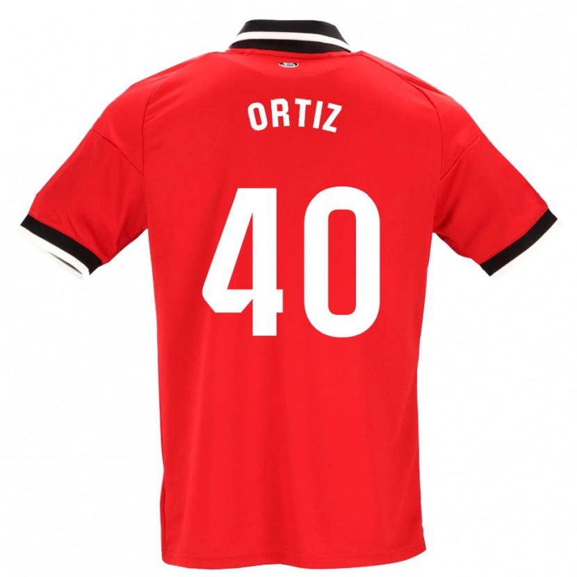 Danxen Criança Camisola Hugo Ortiz #40 Preto Branco Vermelho Alternativa 2026/27 Camisa