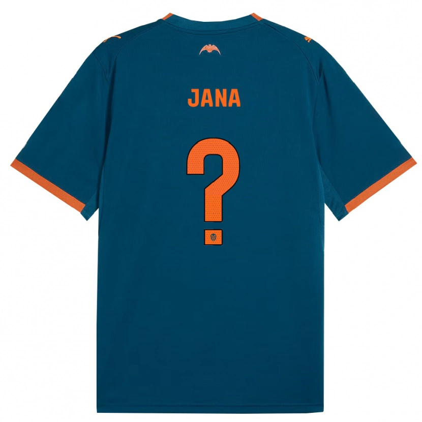 Danxen Criança Camisola Jana Xin #0 Azul Aço Laranja Alternativa 2026/27 Camisa