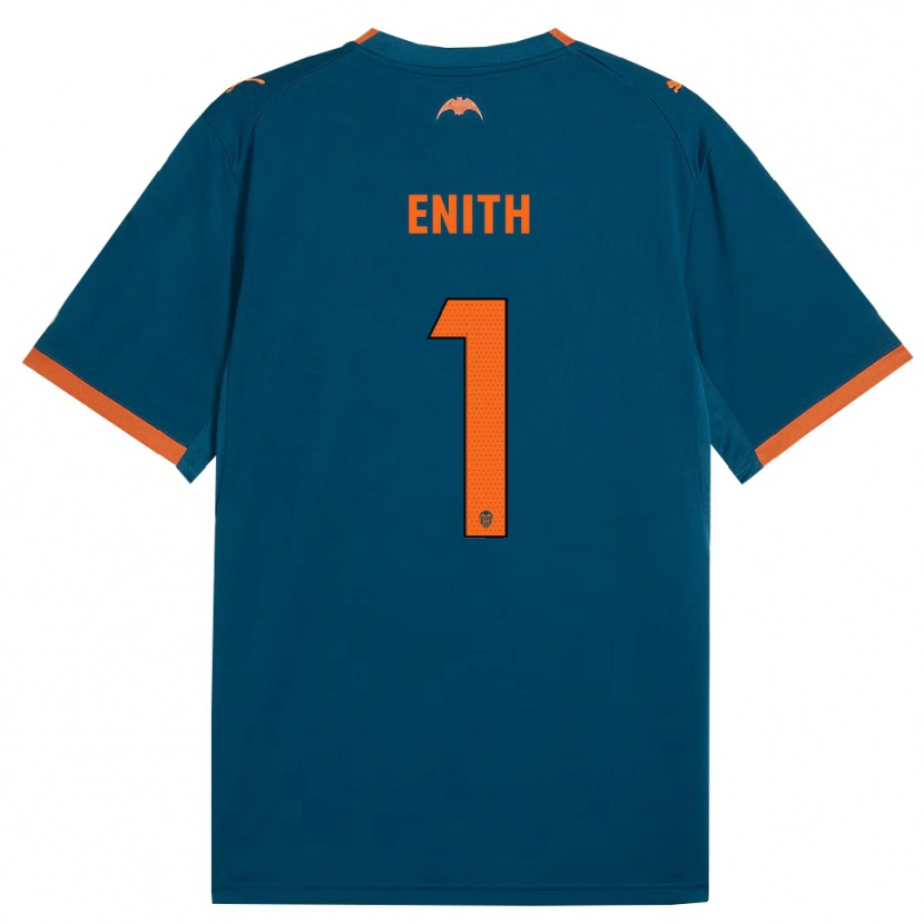 Danxen Criança Camisola Enith #1 Azul Aço Laranja Alternativa 2026/27 Camisa