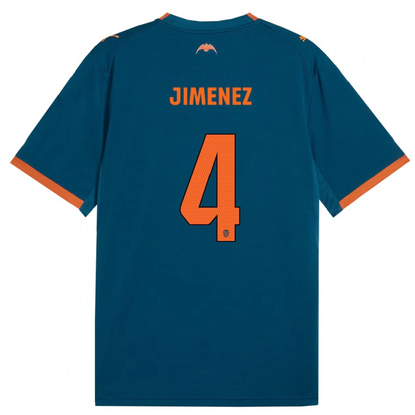 Danxen Criança Camisola Maria Jimenez #4 Azul Aço Laranja Alternativa 2026/27 Camisa