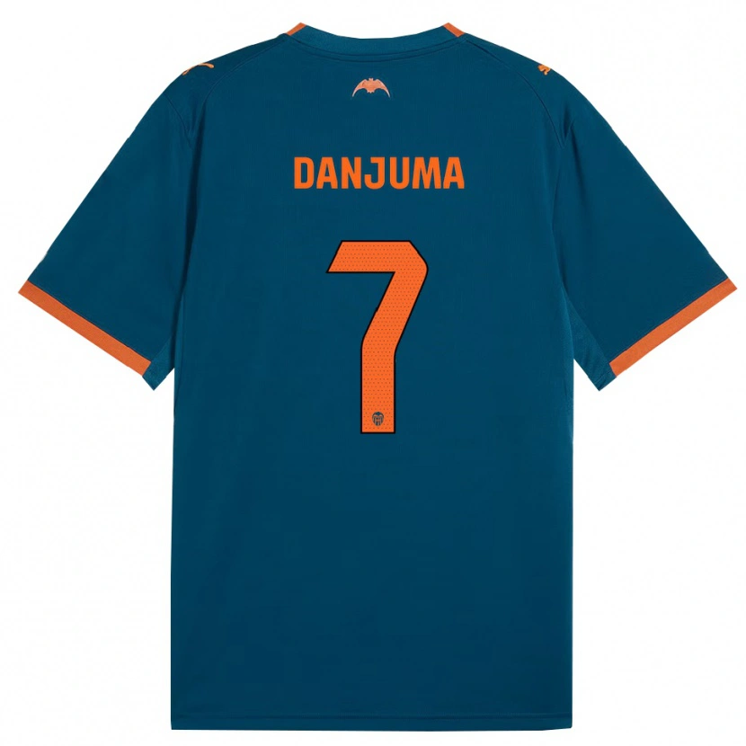 Danxen Criança Camisola Arnaut Danjuma #7 Azul Aço Laranja Alternativa 2026/27 Camisa