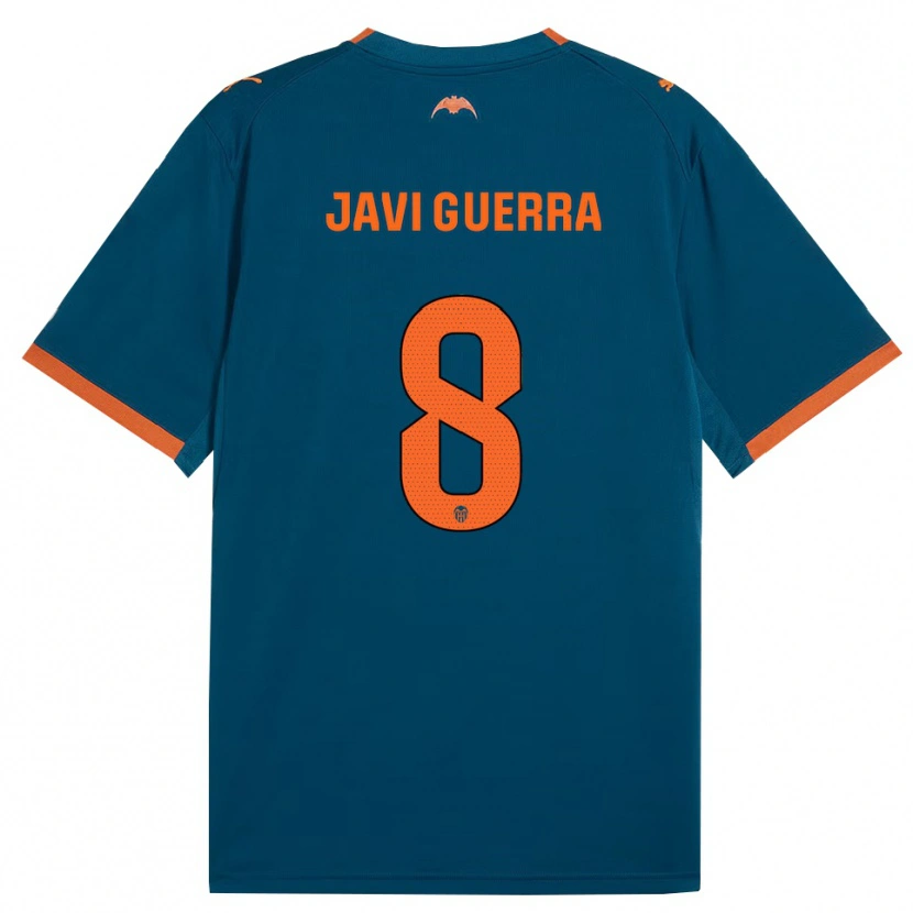 Danxen Criança Camisola Javi Guerra #8 Azul Aço Laranja Alternativa 2026/27 Camisa