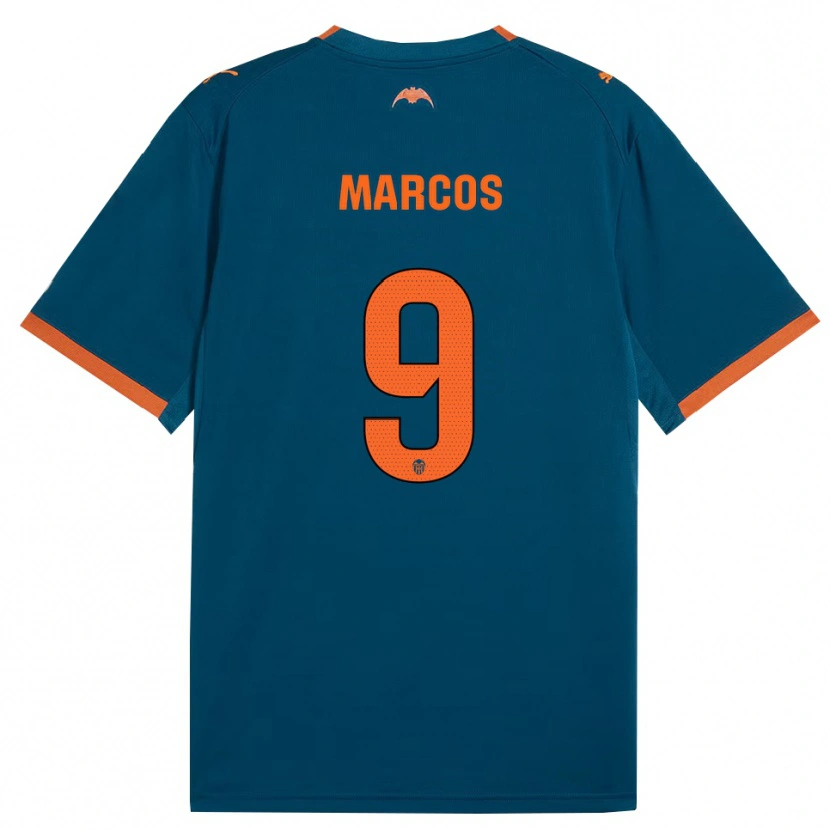 Danxen Criança Camisola Ana Marcos #9 Azul Aço Laranja Alternativa 2026/27 Camisa