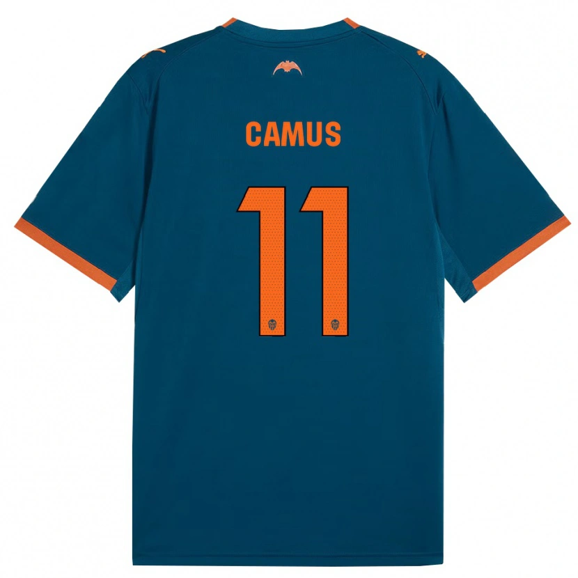 Danxen Criança Camisola Marco Camus #11 Azul Aço Laranja Alternativa 2026/27 Camisa