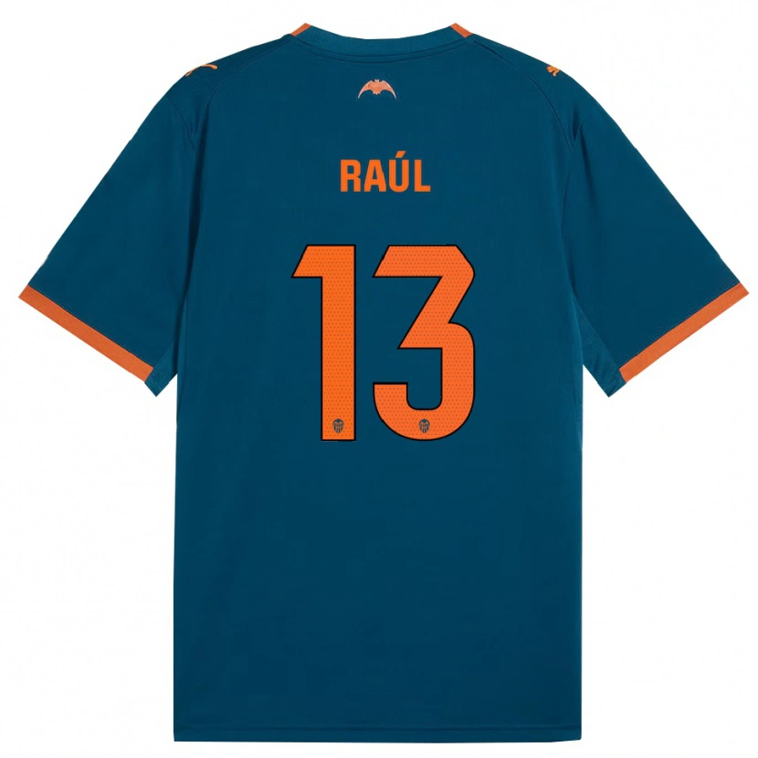 Danxen Criança Camisola Raúl Jiménez #13 Azul Aço Laranja Alternativa 2026/27 Camisa