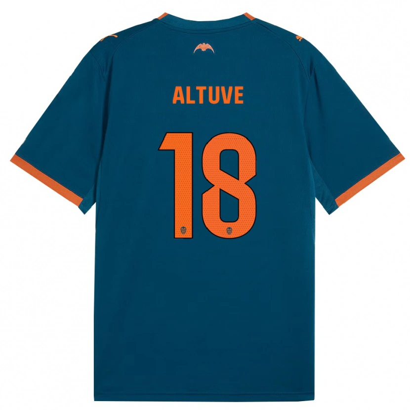 Danxen Criança Camisola Oriana Altuve #18 Azul Aço Laranja Alternativa 2026/27 Camisa