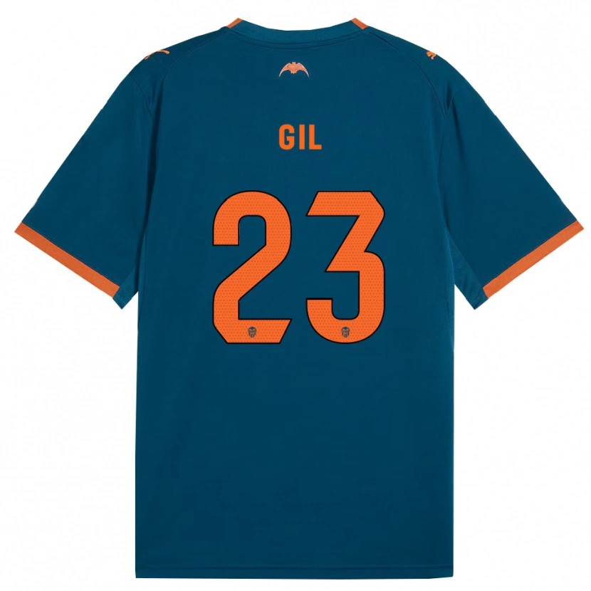 Danxen Criança Camisola Elena Gil #23 Azul Aço Laranja Alternativa 2026/27 Camisa