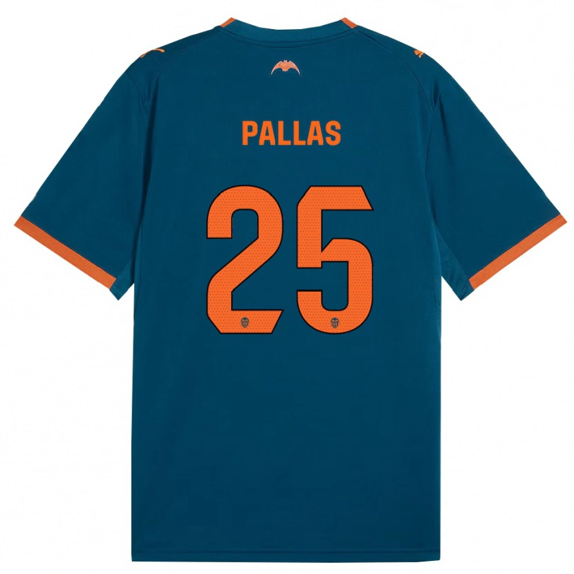 Danxen Criança Camisola Nerea Pallas #25 Azul Aço Laranja Alternativa 2026/27 Camisa