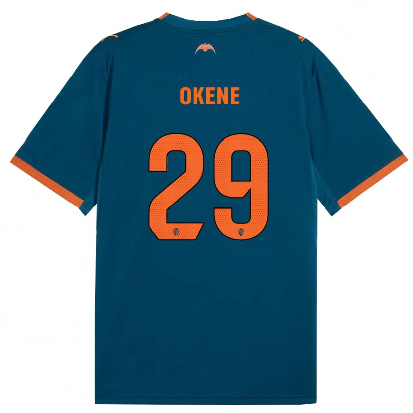Danxen Criança Camisola Andrea Okene #29 Azul Aço Laranja Alternativa 2026/27 Camisa
