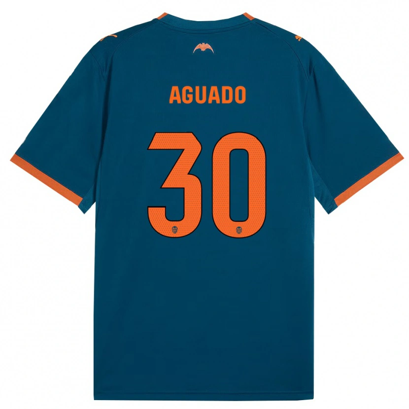 Danxen Criança Camisola Julia Aguado #30 Azul Aço Laranja Alternativa 2026/27 Camisa