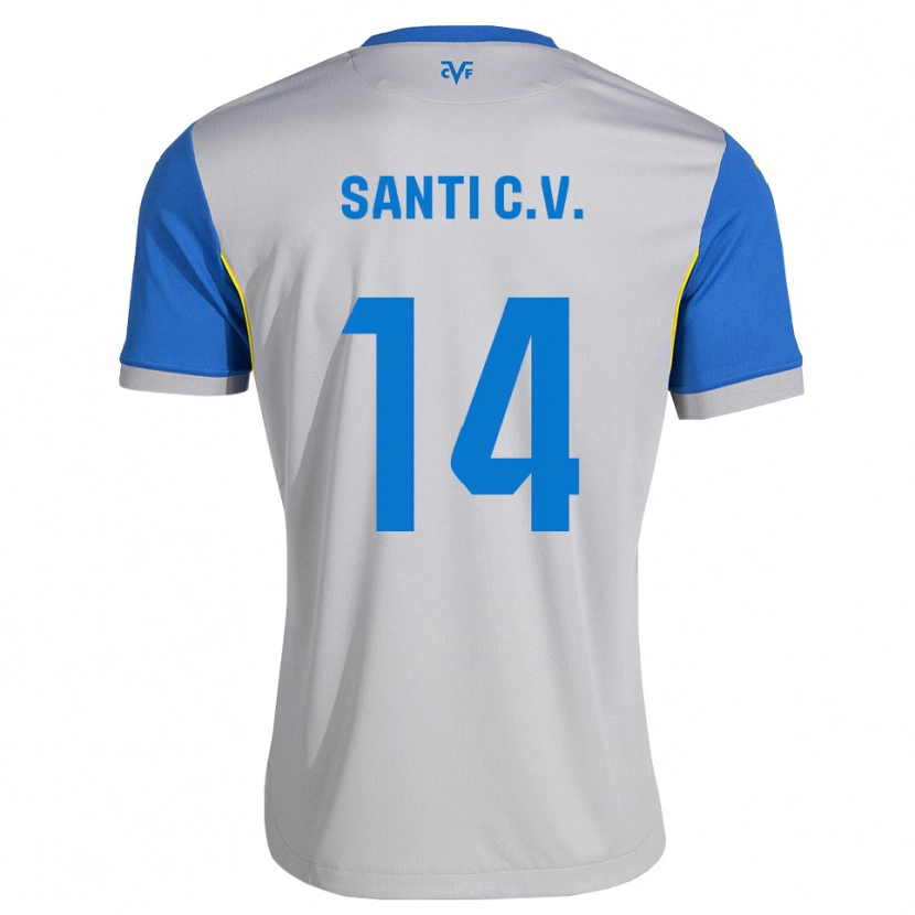 Danxen Criança Camisola Santi Comesaña #14 Azul Dodger Cinza Alternativa 2026/27 Camisa