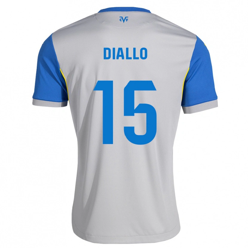 Danxen Criança Camisola Moussa Diallo #15 Azul Dodger Cinza Alternativa 2026/27 Camisa