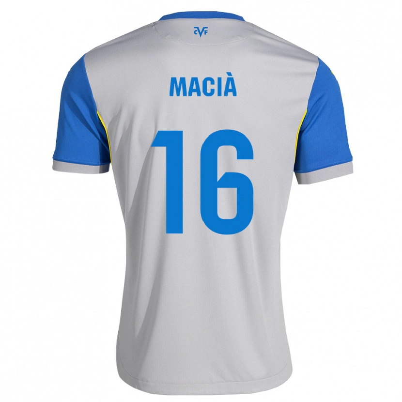 Danxen Criança Camisola Carlos Macià #16 Azul Dodger Cinza Alternativa 2026/27 Camisa
