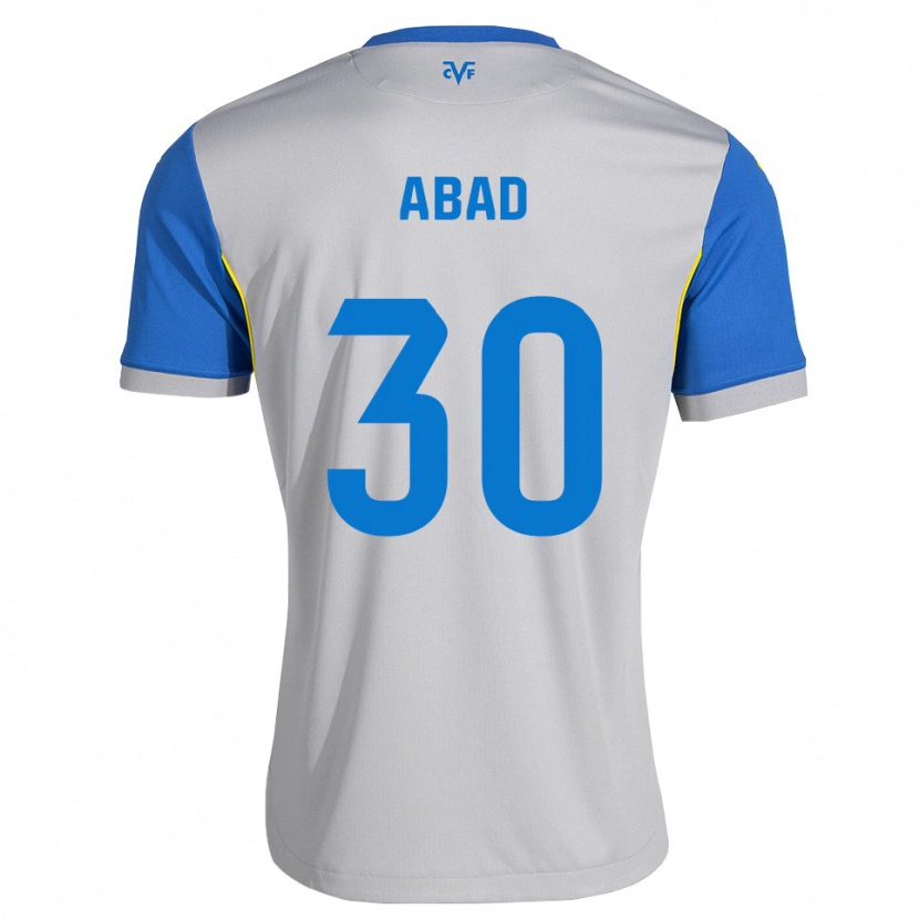 Danxen Criança Camisola Iker Abad #30 Azul Dodger Cinza Alternativa 2026/27 Camisa
