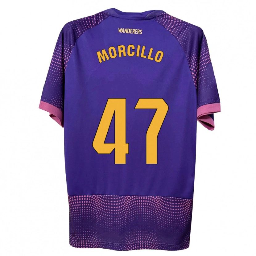 Danxen Criança Camisola Javi Morcillo #47 Branco Rosa Roxo Alternativa 2026/27 Camisa