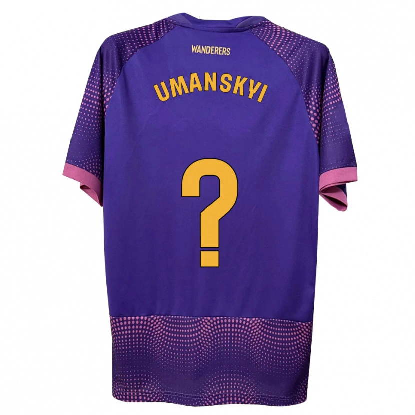 Danxen Criança Camisola Volodymyr Umanskyi #0 Branco Rosa Roxo Alternativa 2026/27 Camisa