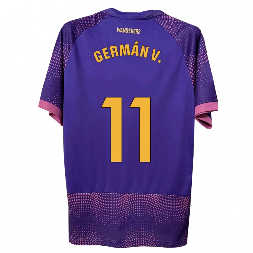 Danxen Criança Camisola Germán Valera #11 Branco Rosa Roxo Alternativa 2026/27 Camisa