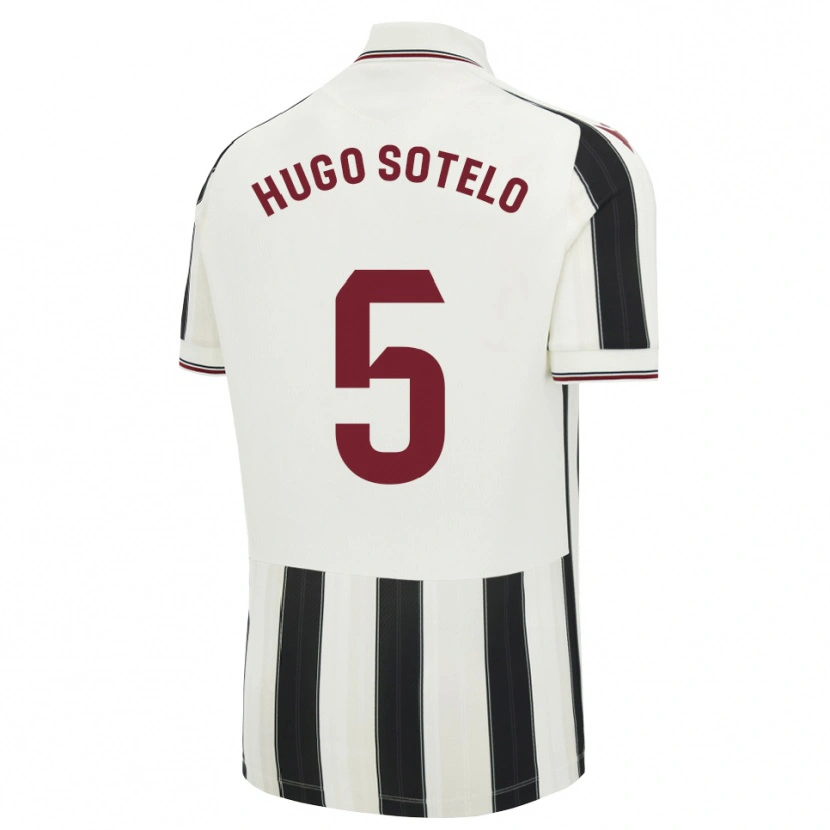 Danxen Criança Camisola Hugo Sotelo #5 Preto Branco Vermelho Alternativa 2026/27 Camisa