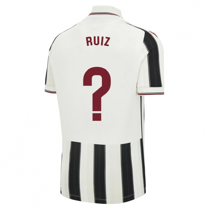 Danxen Criança Camisola Álex Ruiz #0 Preto Branco Vermelho Alternativa 2026/27 Camisa
