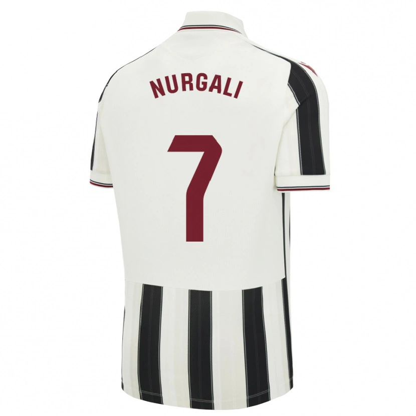 Danxen Criança Camisola Aldiyar Nurgali #7 Preto Branco Vermelho Alternativa 2026/27 Camisa