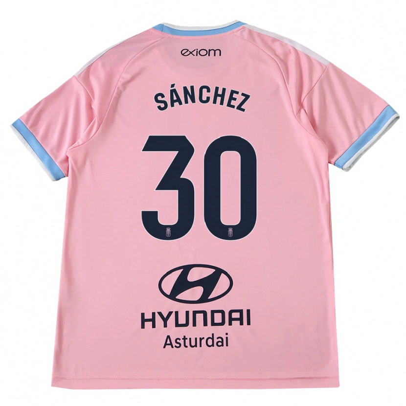 Danxen Criança Camisola Marcos Sánchez #30 Azul Centáurea Rosa Alternativa 2026/27 Camisa