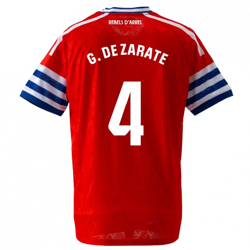 Danxen Criança Camisola Urko González De Zárate #4 Azul Real Vermelho Alternativa 2026/27 Camisa