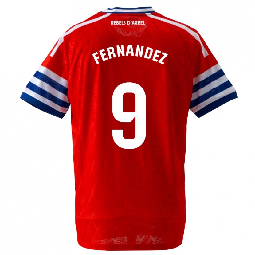 Danxen Criança Camisola Roberto Fernández #9 Azul Real Vermelho Alternativa 2026/27 Camisa
